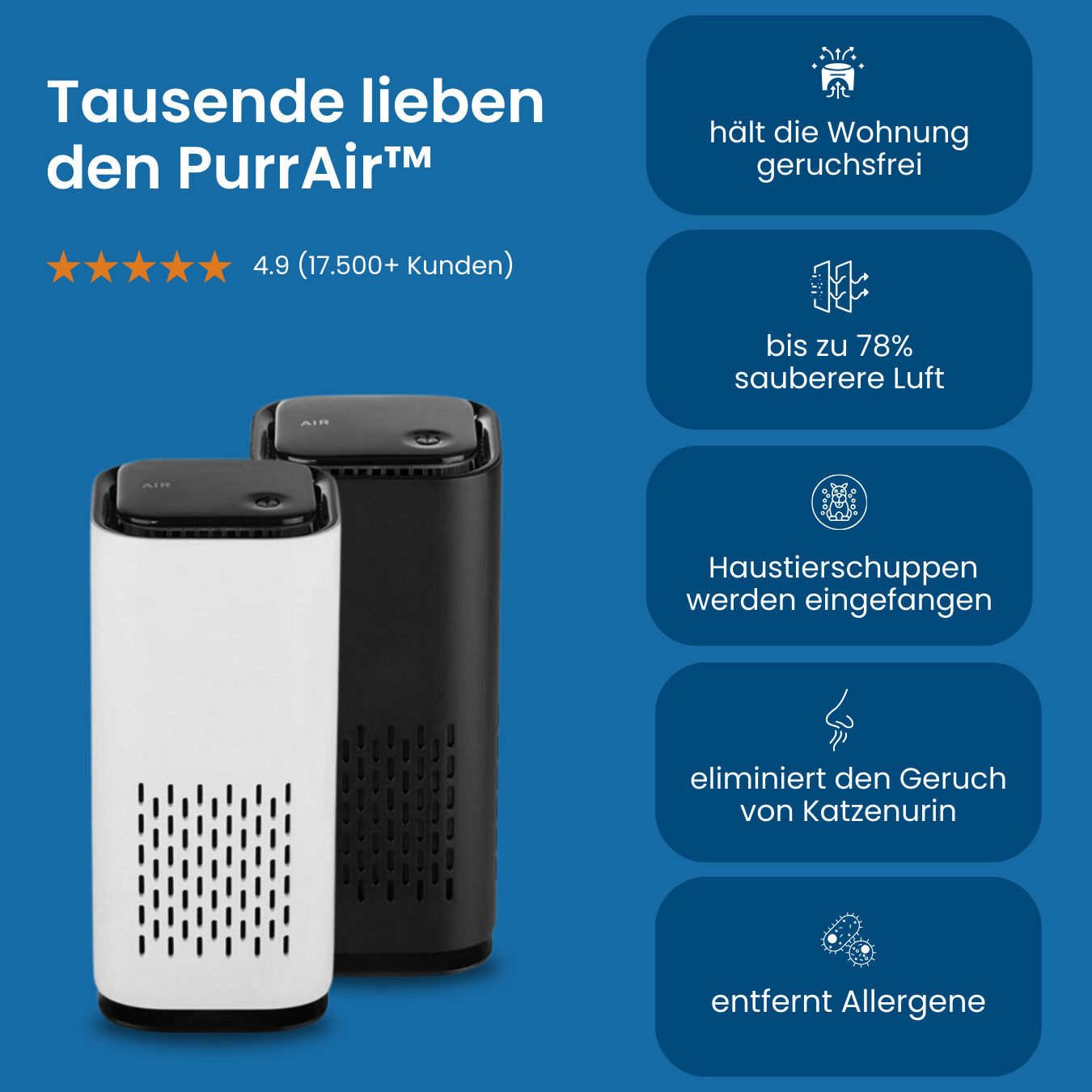 PurrAir™ - Eliminiere Katzengerüche auf Autopilot